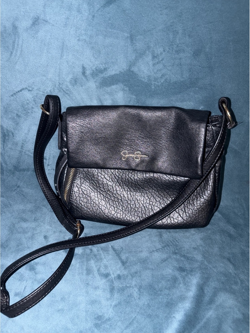 Jessica Simpson Crossbody Bag Meteorite Black Faux Leather